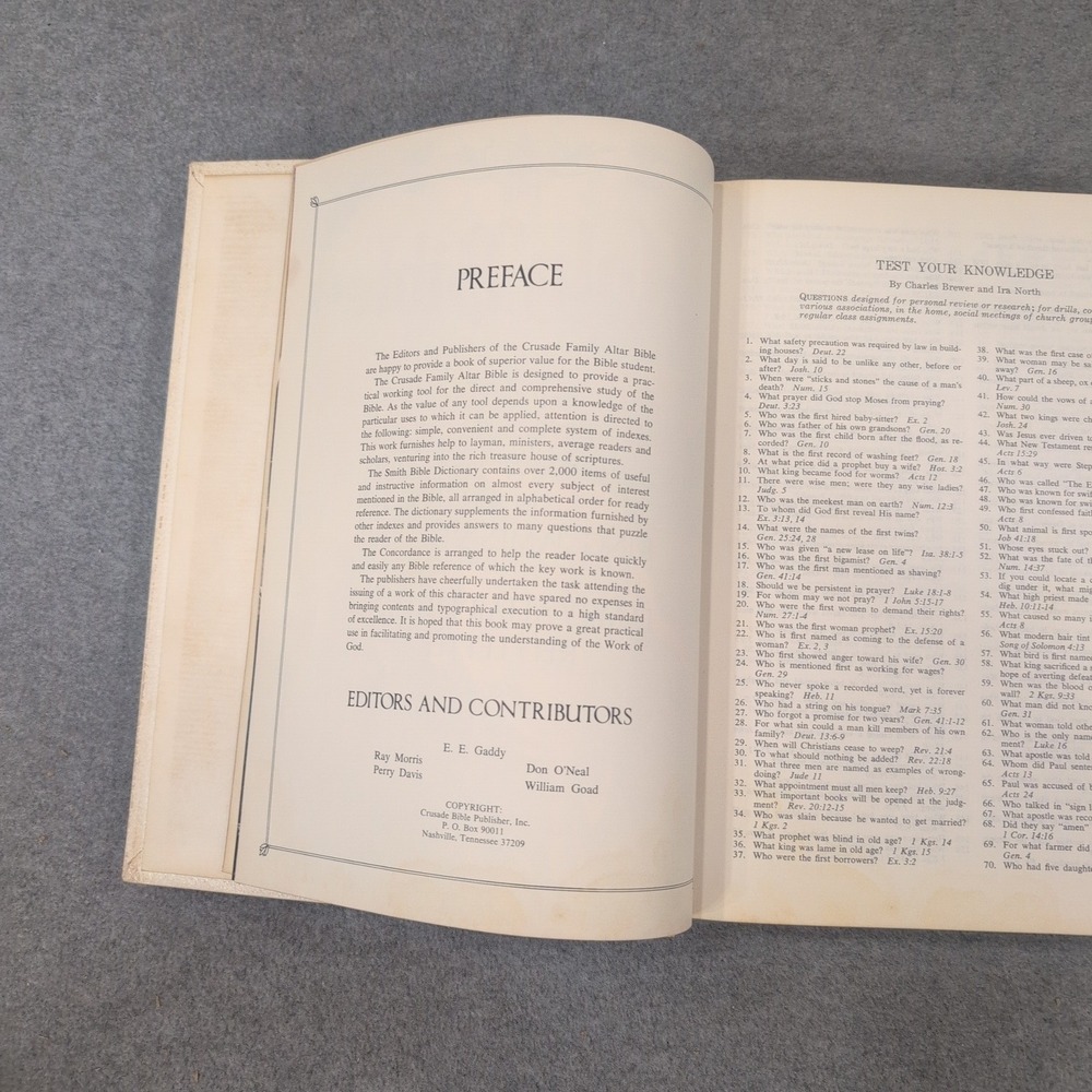 Holy Bible King James Version Family Altar Edition Red Letter Crusade Publishers - Picture 6 of 10